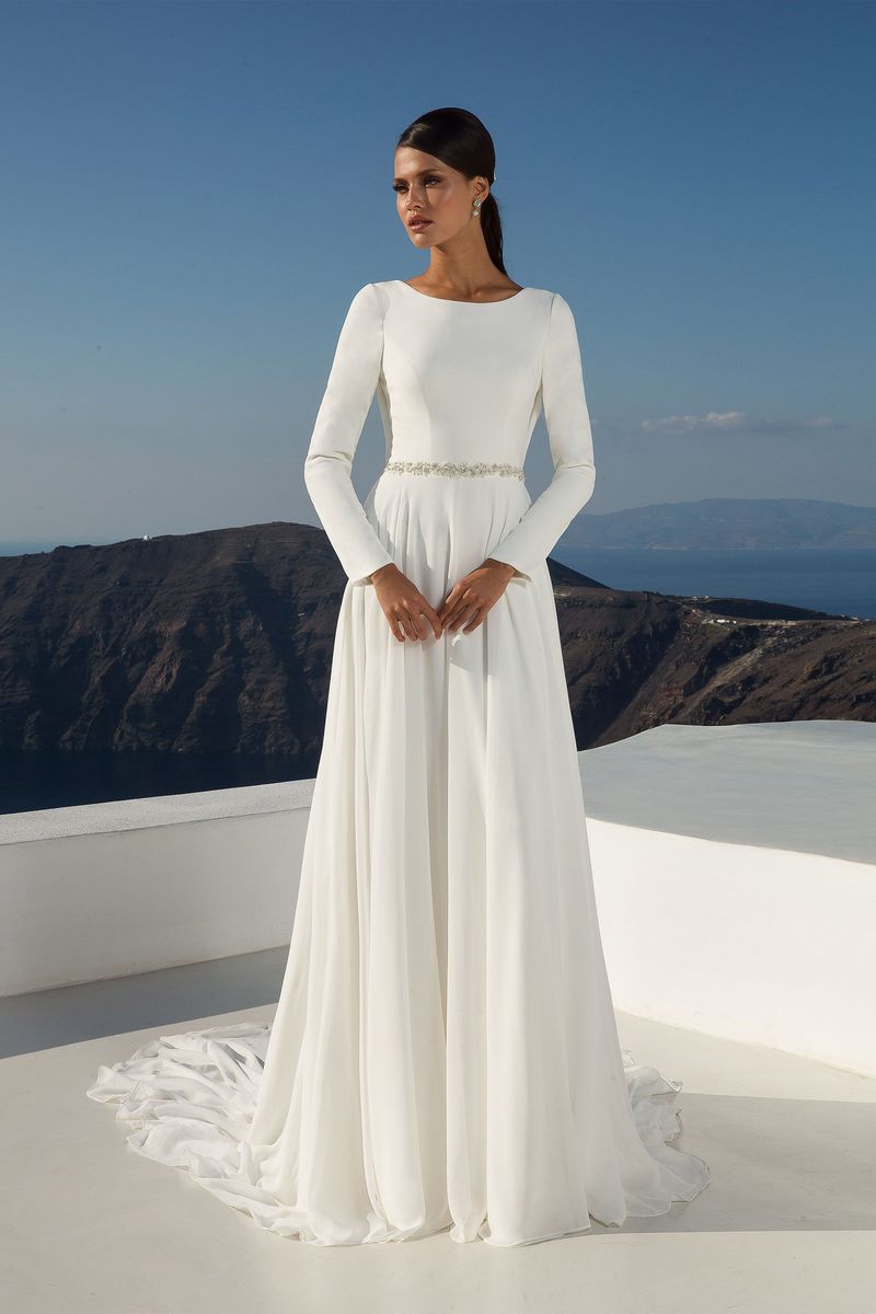 crepe wedding dresses 2019