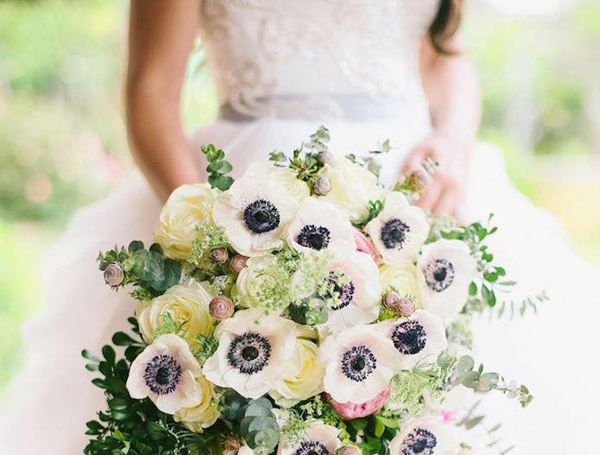 Wedding Flowers - Anemone Wedding Bouquet