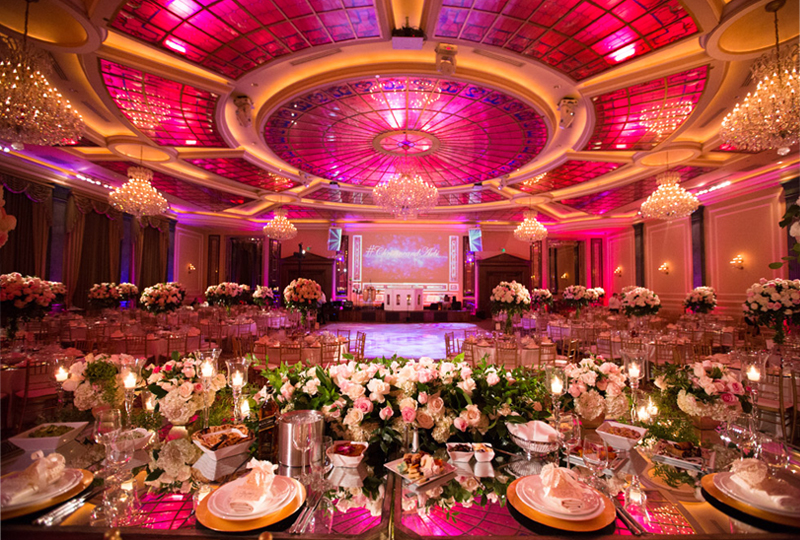 Wedding Color Palette - Pink And Gold Ballroom At Taglyan