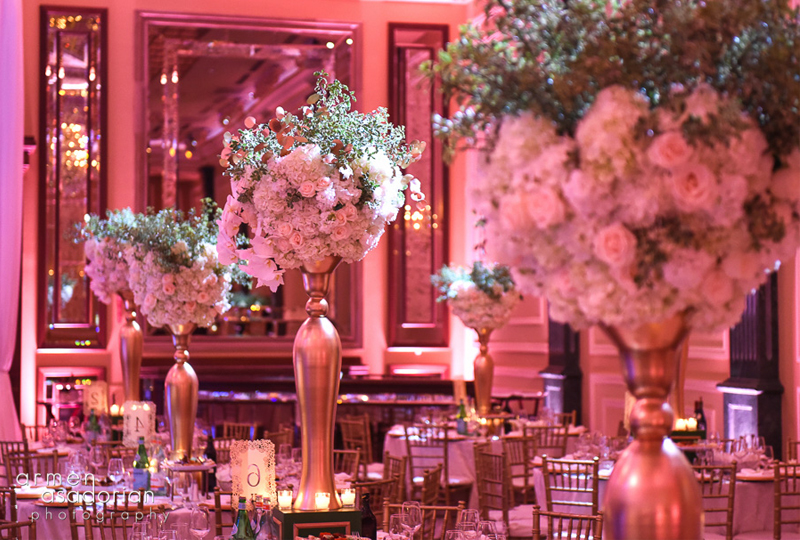 Wedding Color Palette - Floral Centerpieces At Taglyan Complex