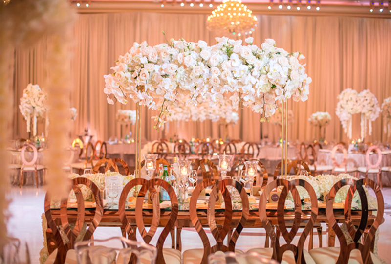 Wedding Color Palette - Pink And Gold Wedding Reception At Taglyan